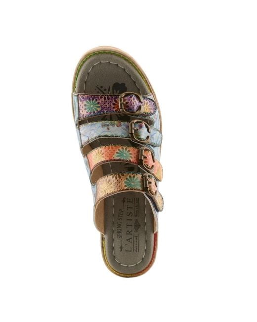 L'ARTISTE Multicolor Teetimer Platform Sandal