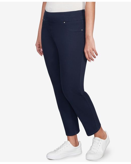 Ruby Rd Blue Petite Soft Denim Faux Pocket Pants