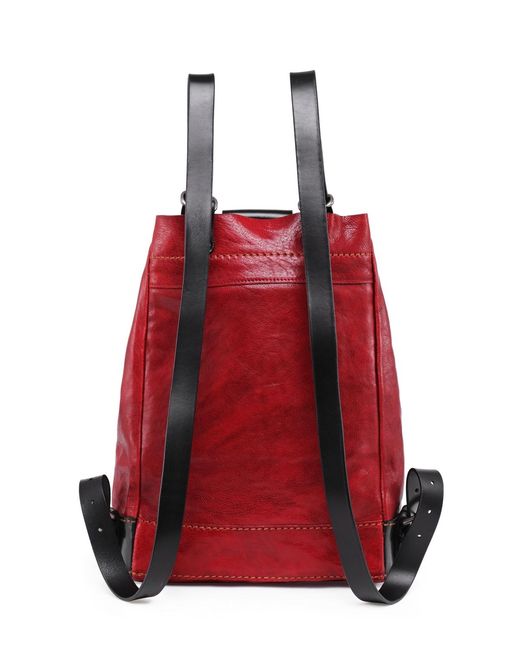 Old Trend Red Canna Small Drawstring Backpack