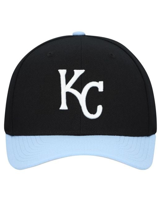 Mitchell & Ness Black And Kansas City Royals Basic Coop Pro Adjustable Hat