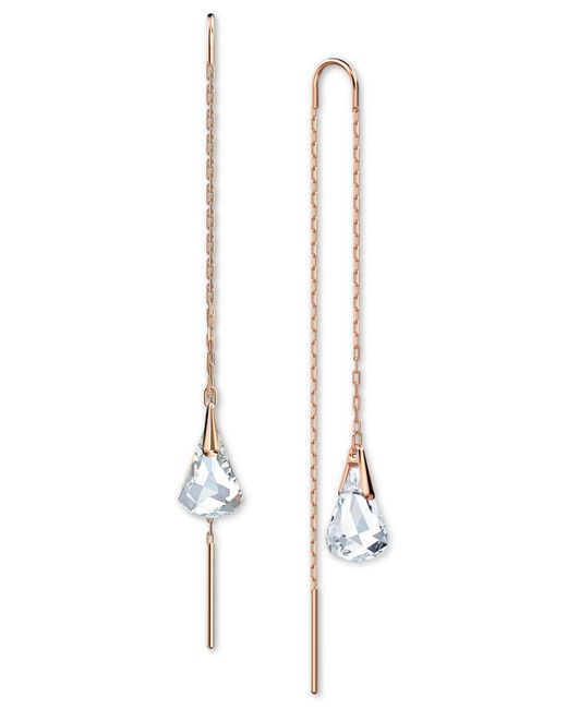 Swarovski Spirit Crystal Threader Earrings in Gold (Metallic) | Lyst