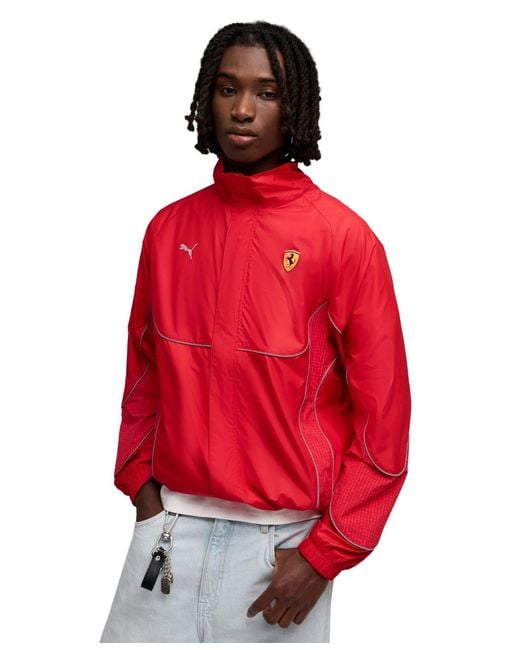 PUMA Red Regular-fit Zip-collar Jacket for men