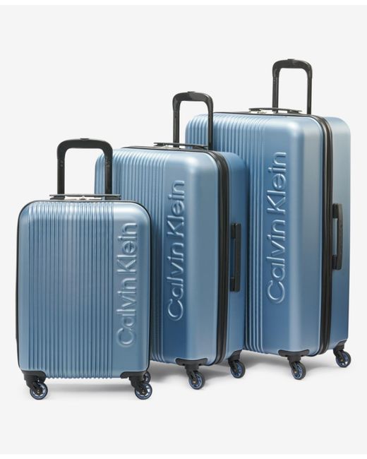 Calvin Klein Verticalism 3 Piece luggage Set in Blue Lyst