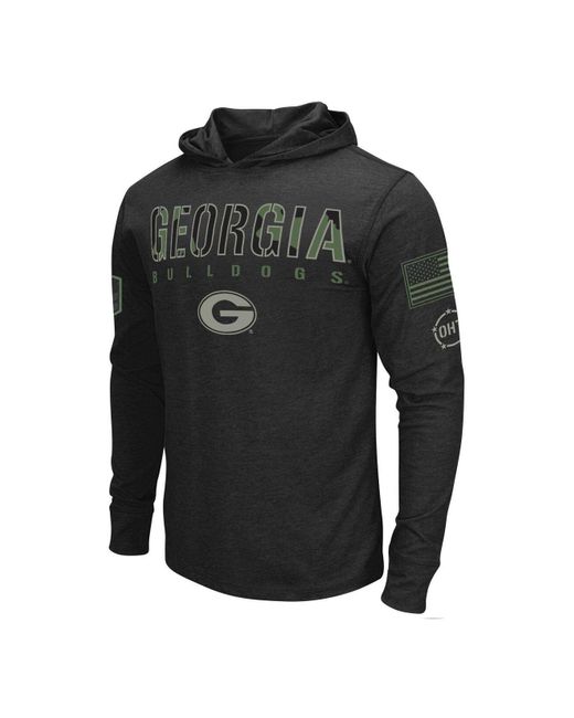 Colosseum Athletics Black Georgia Bulldogs Oht Military-inspired  Appreciation Hoodie Long Sleeve T-shirt for Men | Lyst
