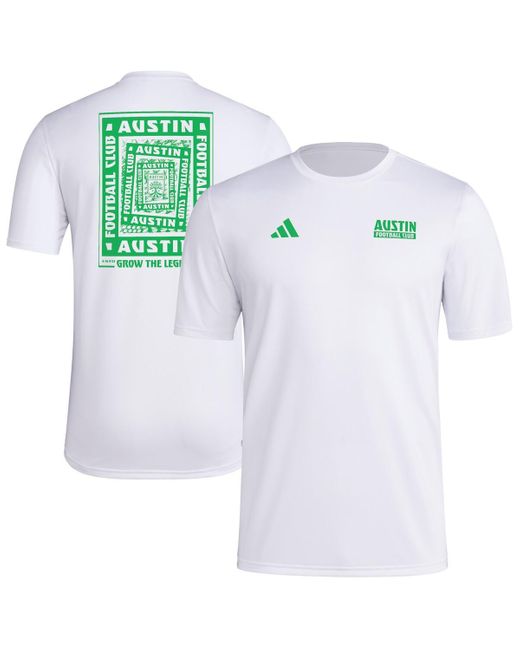 Adidas White Austin Fc Local Wrap T-shirt for men