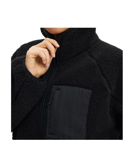 Cotton On Black Active Trail Sherpa Zip Through