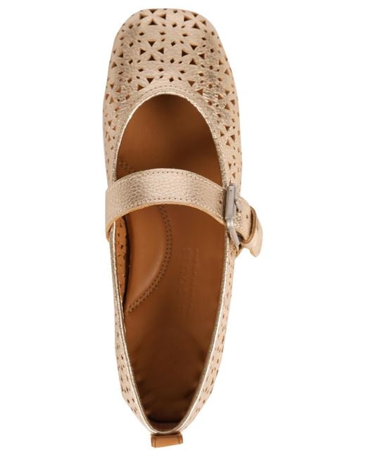 Gentle Souls Brown Karla Perferated Leather Flats