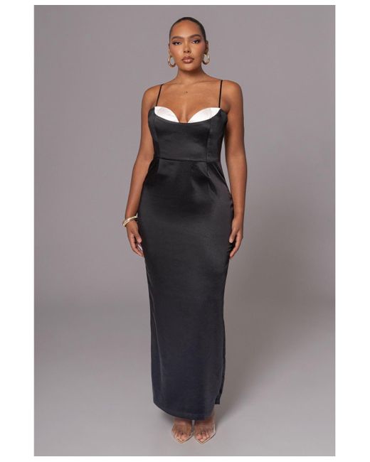 JLUXLABEL Gray Moment In Time Maxi Dress