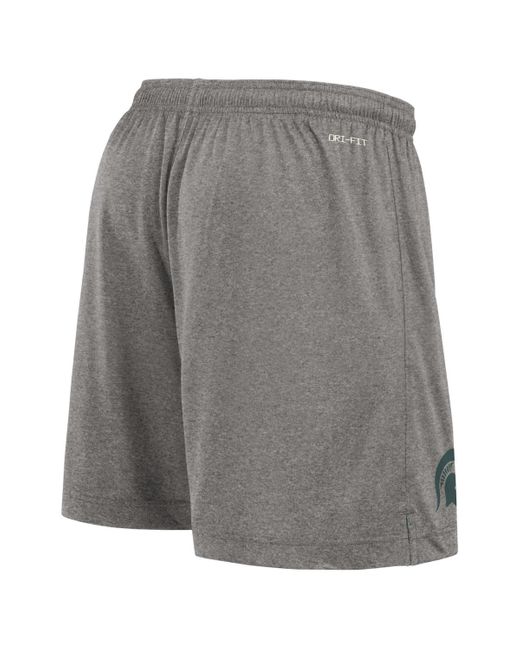 Nike Green/heather Gray Michigan State Spartans Player Reversible Shorts for men