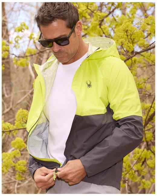 Spyder Gray Cloudy Day Rain Jacket