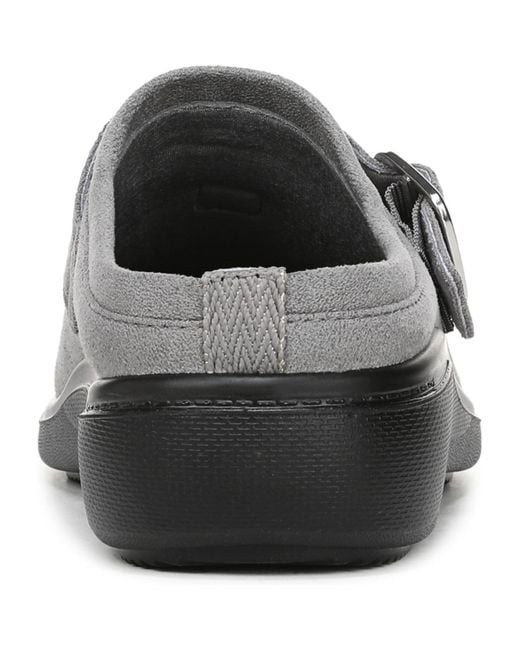 LifeStride Gray Balance Washable Round Toe Clogs