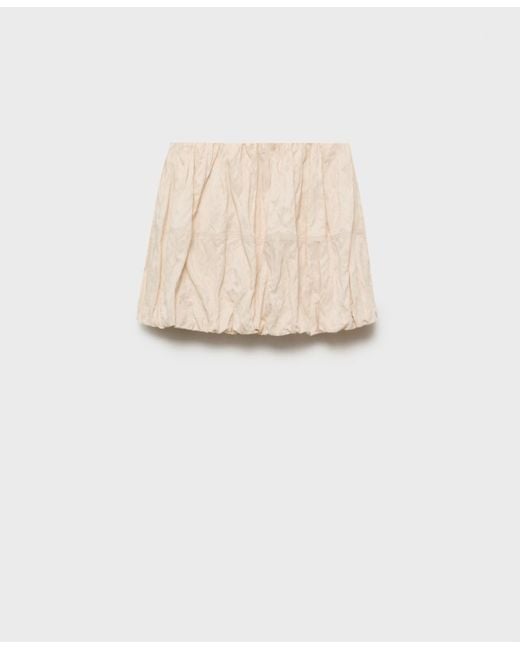 Mango Blue Wrinkled-effect Balloon Skirt