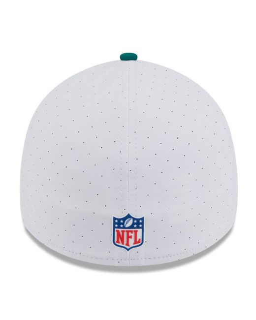 KTZ White/green New York Jets 2025 Nfl Training Camp 39thirty Flex Hat for men