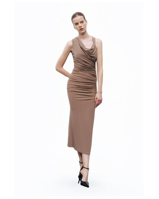 Nocturne White Midi Dress