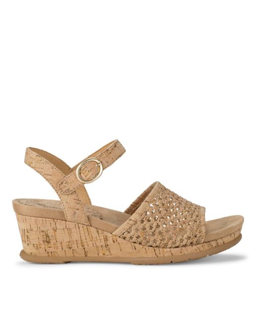 BareTraps Brown Fernelle Wedge Sandals