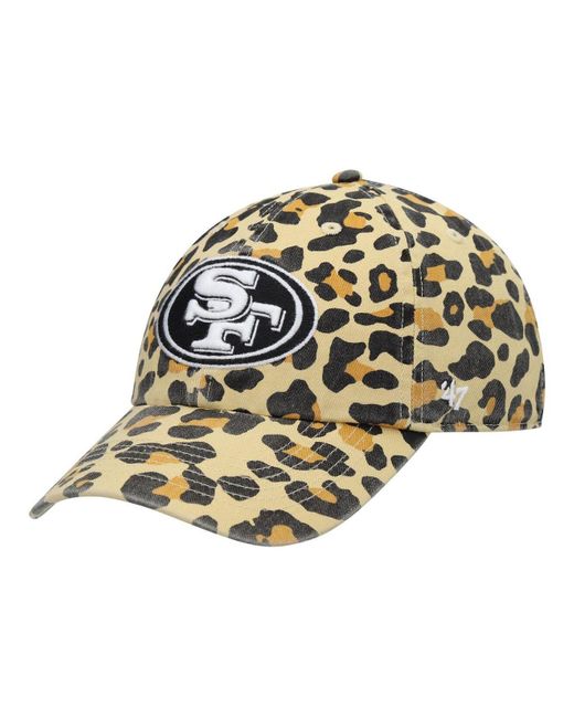 Women's '47 Tan San Francisco 49ers Bagheera Clean Up Allover Adjustable Hat