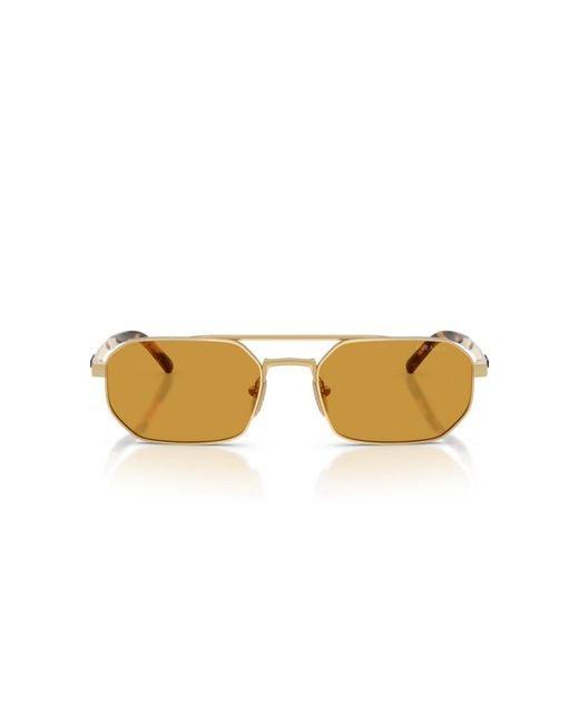Prada Metallic Geometric Sunglasses for men