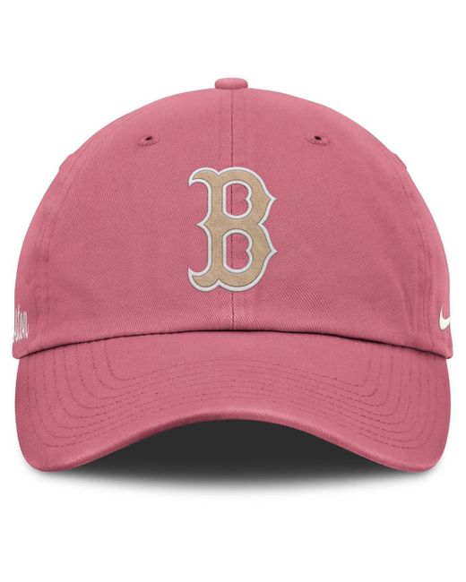 Nike Pink And Boston Red Sox Club Adjustable Hat