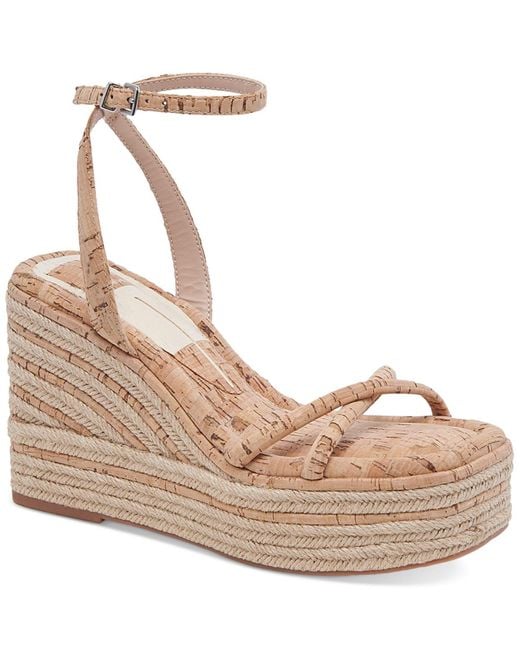 Dolce Vita Elvia Strappy Platform Wedge Sandals in Natural Lyst