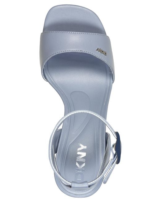 DKNY Blue Scotia Platform Sandals