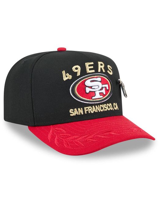 KTZ Red Black/scarlet San Francisco 49ers 2025 Nfl Draft On Stage A-frame 59fifty Fitted Hat for men