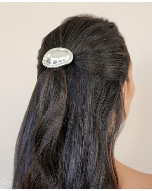 Ettika Metallic Oval Lux Hinge Barrette