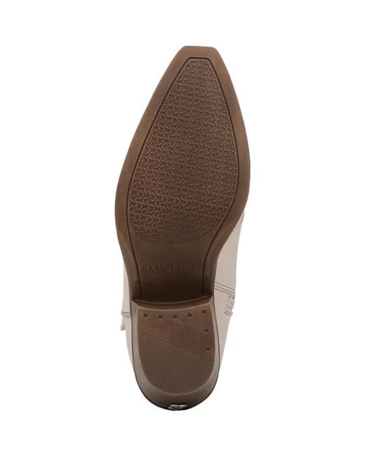 Sam & Libby Natural Flash Block Heel Western Booties