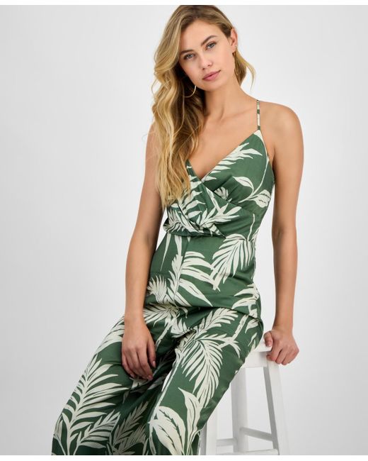 Guess Green Yasmin Satin Jumpsuit