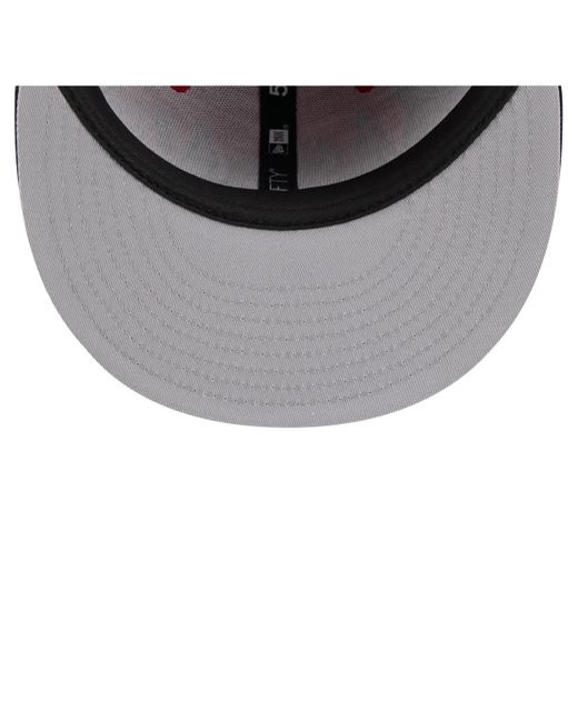 KTZ Red/navy St. Louis Cardinals Retro Pattern 59fifty Fitted Hat for men