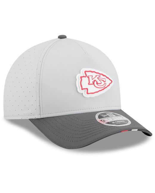 KTZ Gray/graphite Kansas City Chiefs 2025 Nfl Training Camp A-frame 9forty Adjustable Hat for men
