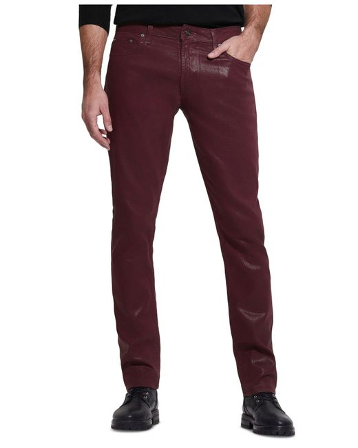 Guess Slim Taperedfit Coated Jeans for Men Lyst