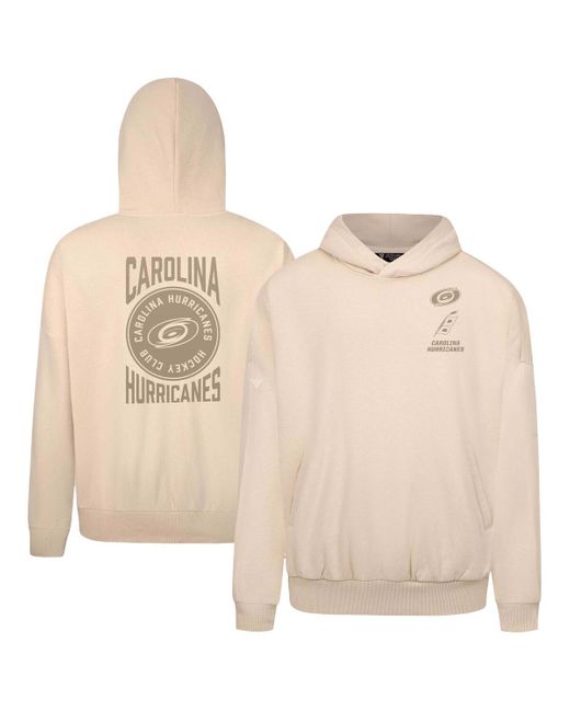 Levelwear Natural Carolina Hurricanes Contact Stamp Pullover Hoodie for men