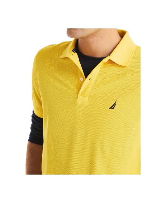Nautica Yellow Classic-fit Performance Deck Polo Shirt for men