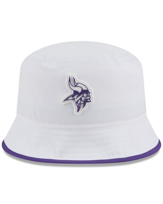 KTZ White Minnesota Vikings 2025 Nfl Training Camp Stretch Bucket Hat for men