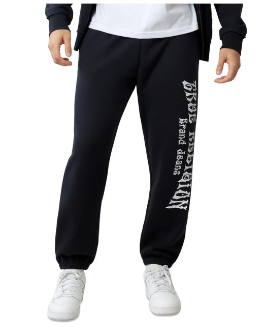 True Religion Black Welt Drawstring jogger Pants for men
