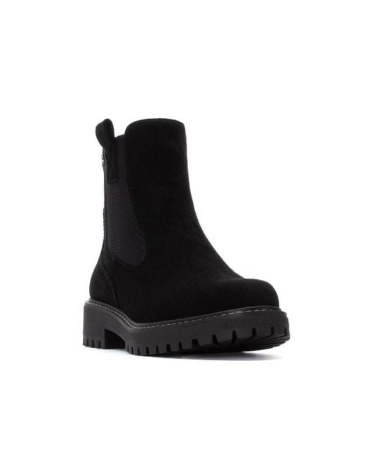 Xti Black Suede Ankle Booties Refresh Collection By