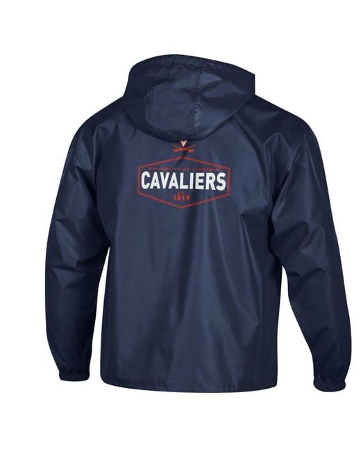 Champion Blue Virginia Cavaliers Delay Packable Half-zip Jacket for men