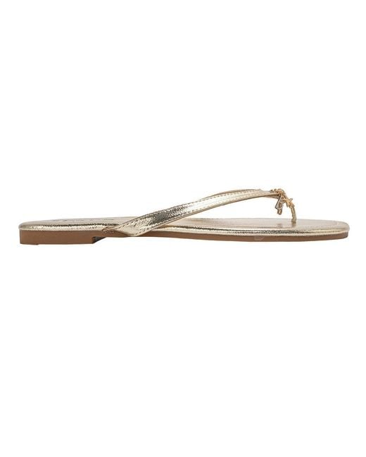 Bebe White S Flat Sandals