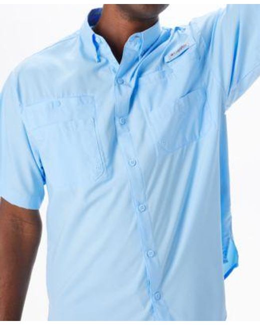 Columbia Blue Pfg Bahama Ii Upf 50 Quick Dry Shirt With A Back Cast Iii Upf 50 Water Short for men