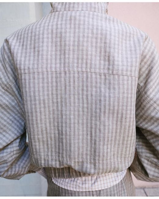 Mango Multicolor Checked Bomber Jacket
