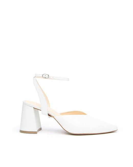 Alterre White Marilyn Customizable Bridal V Mules