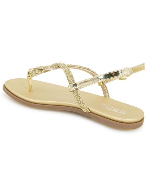 Kenneth Cole Metallic Whitney Flat Sandals