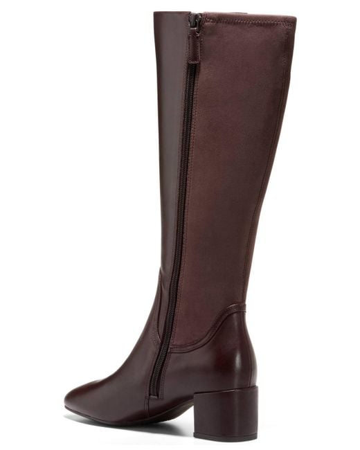 Cole Haan Brown Go-to-serenna Block Heel Tall Shaft Dress Boots