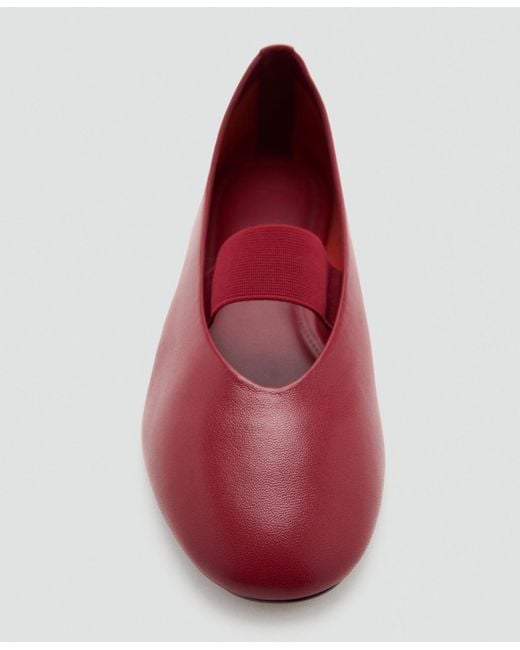Mango White Strap Leather Shoes
