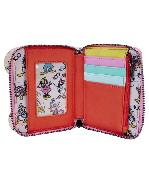 Loungefly White And Disney100 All-over-print Zip-around Wallet
