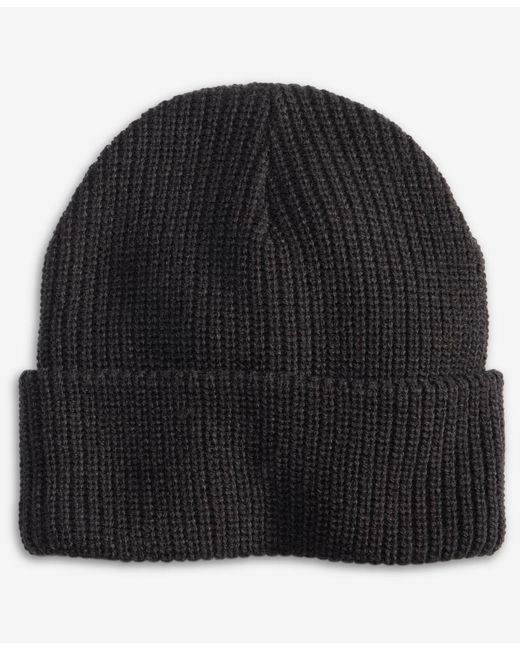 Timberland Black Logo Cuff Fisherman Beanie for men