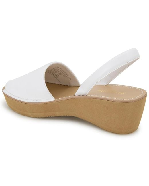 Kenneth Cole White Fine Glass Wedge Sandals