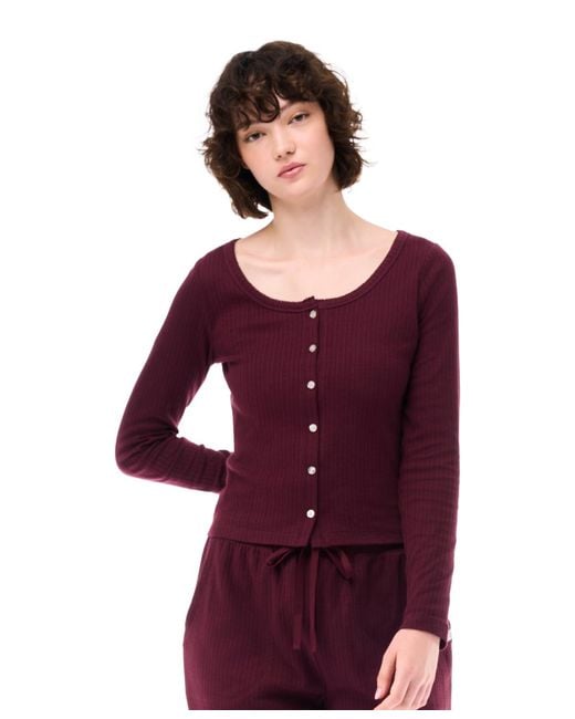 Gap Purple Solid Cardigan