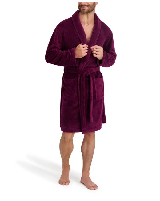Hanes Red Adjustable Plush Robe for men