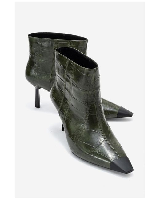Prologue Shoes Green Rassel Pointed Toe Boot